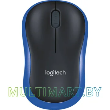 Мышь Logitech M186 (черный/синий)